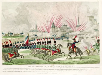 Het beleg van Zaragoza door Jean Lannes (1769-1809) hertog van Montebello, 27 februari 1809